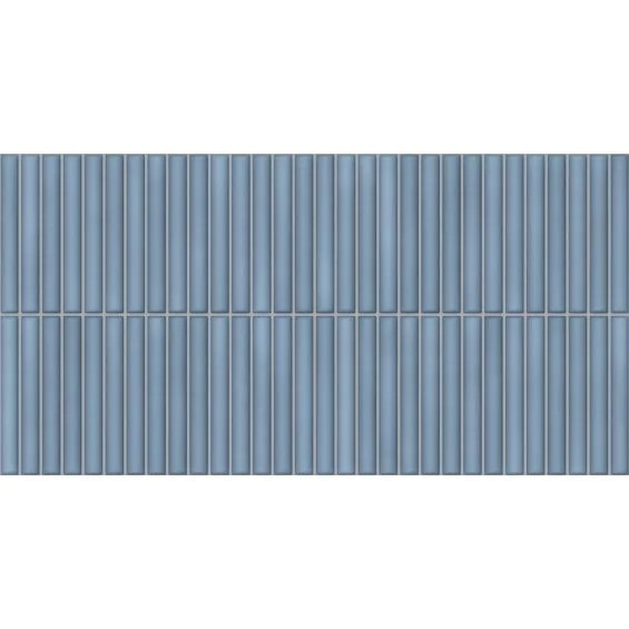 Carrelage mur Décor Gaspésie bleu 32x62,5 cm