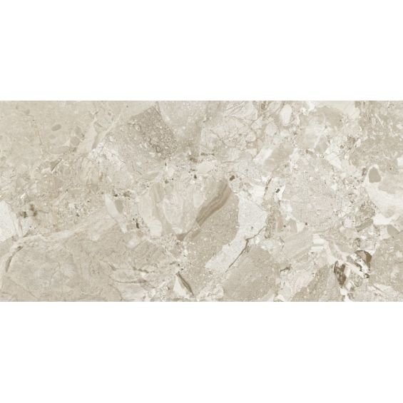 Carrelage sol et mur poli effet pierre Pyrite beige 60x120 cm