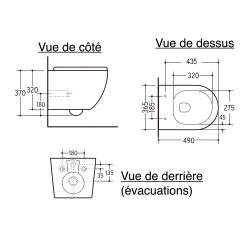 Cuvette suspendue WC...