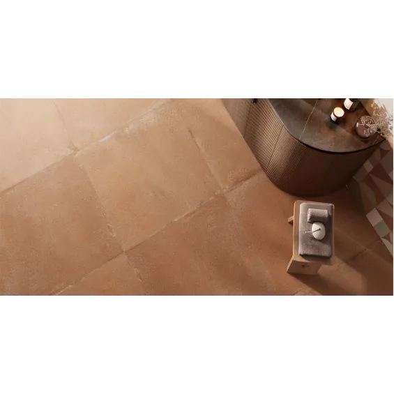 Carrelage sol extérieur traditionnel Colorado terracotta R11 90x90 cm - Réflex Boutique