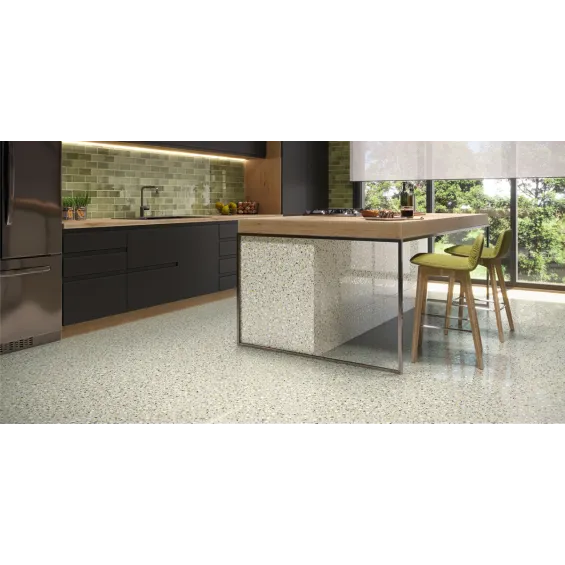  Carrelage effet Terrazzo Orattéo beige 60x60 cm - Réflex Boutique