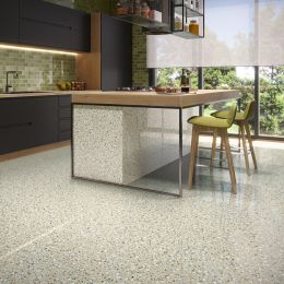 Carrelage effet Terrazzo Orattéo beige 60x60 cm