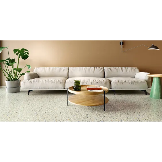  Carrelage effet Terrazzo Orattéo beige 60x60 cm - Réflex Boutique