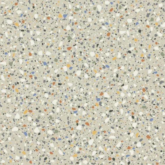  Carrelage effet Terrazzo Orattéo beige 60x60 cm - Réflex Boutique