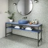  Carrelage effet Terrazzo Orattéo gris 60x60 cm - Réflex Boutique