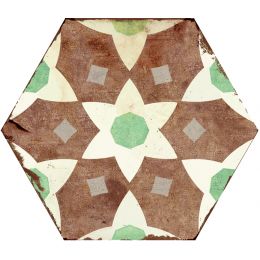 Carrelage sol hexagonal Granada Yasmina 21x25 cm