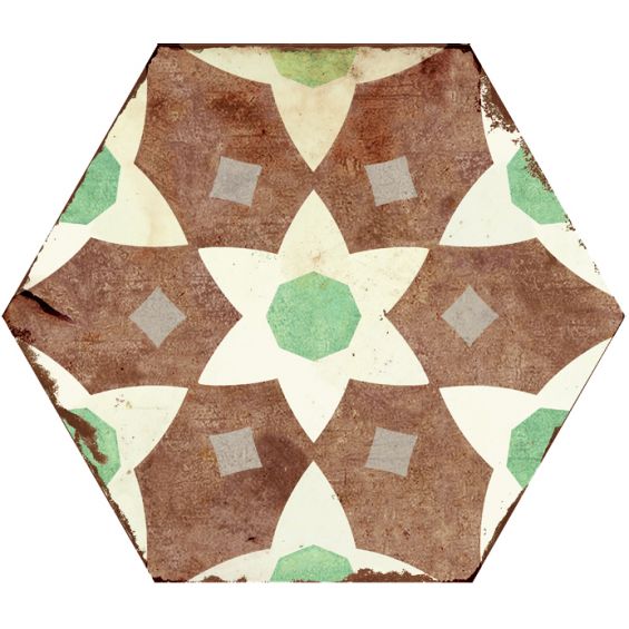 Carrelage sol hexagonal Granada Yasmina 21x25 cm