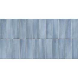 Carrelage mur effet zellige Lime bleu 32x62,5 cm