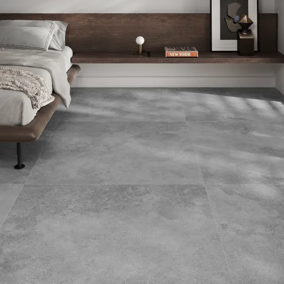  Carrelage sol effet béton Alpha gris 120x120 cm - Réflex Boutique