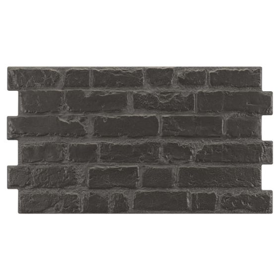 Carrelage effet parement Toulouse anthracite 31x56 cm