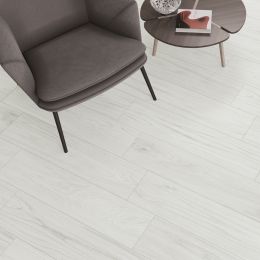 Carrelage fin sol imitation parquet Brut blanc 20x80 cm