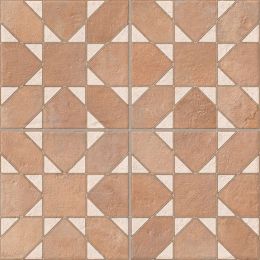 Carrelage sol traditionnel Cabane déco rosé 33,15x33,15 cm