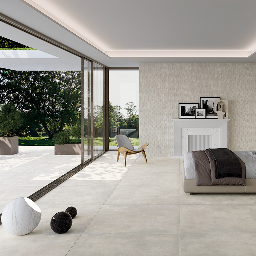 Dalle extérieur moderne Inédit 2.0 sable R11 60x60 cm - Réflex Boutique