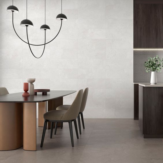 Carrelage mur Ancolie blanc 25x70 cm