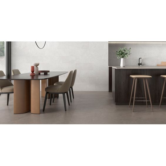 Carrelage mur Ancolie décorblanc 25x70 cm