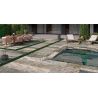 Carrelage sol extérieur Pierre de Bali Météor Mix vert R11 100x100 cm