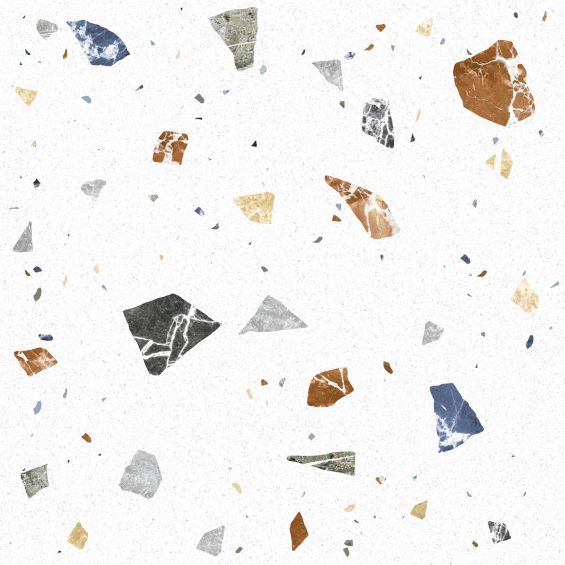 Carrelage effet Terrazzo Parioli blanc 100x100 cm