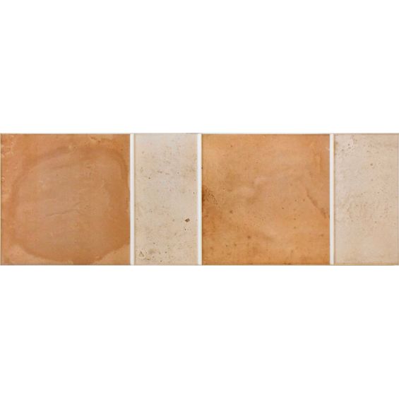 Carrelage sol et mur traditionnel Uzès terracotta 15x45 cm