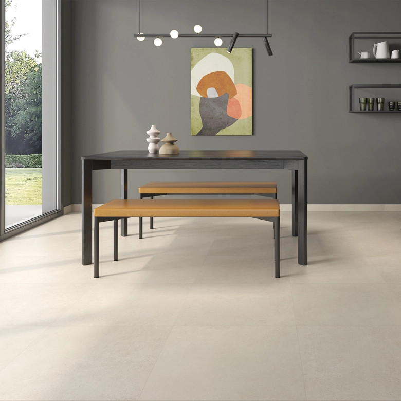 Carrelage sol moderne Link crème 60x60 cm