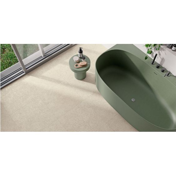 Carrelage sol effet pierre Milos beige 60x60 cm