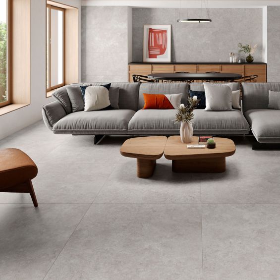 Carrelage sol effet pierre Ellora gris 3060 cm