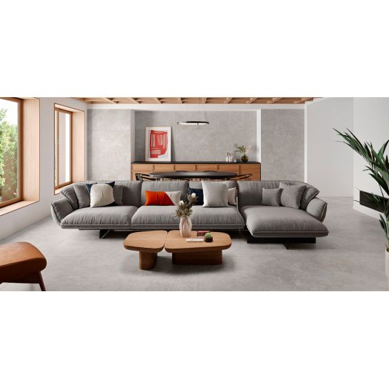 Carrelage sol effet pierre Ellora gris 3060 cm