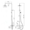 Colonne de Douche Milan Gris Anthracite