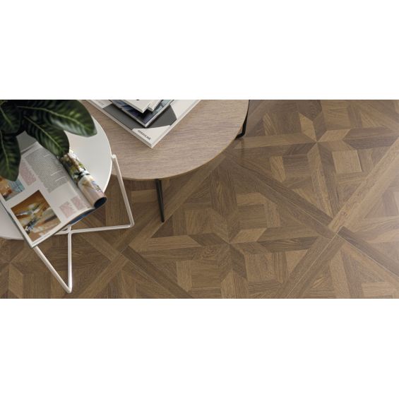 Carrelage sol imitation parquet Iraty marron 60x60 cm