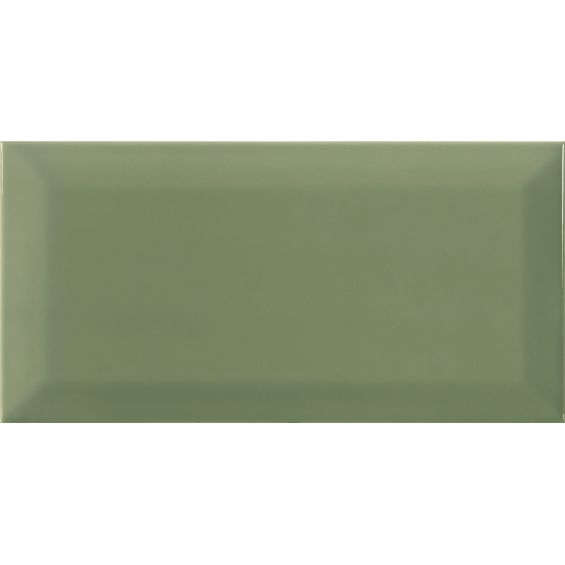 Carrelage mur Métro basic olive brillant 10x20 cm