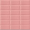 Carrelage mur Métro basic rose brillant 10x20 cm