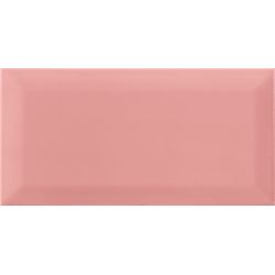 Carrelage mur Métro basic rose brillant 10x20 cm