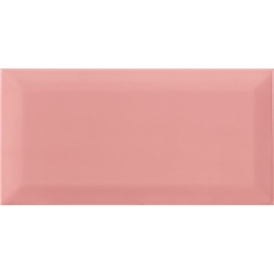 Carrelage mur Métro basic rose brillant 10x20 cm