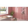 Carrelage mur Métro basic rose brillant 10x20 cm