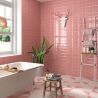 Carrelage mur Métro basic rose brillant10x20 cm