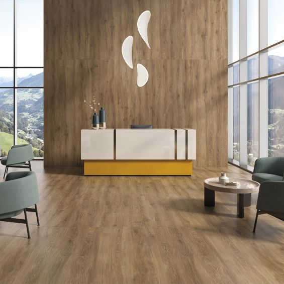 Carrelage sol imitation parquet Kornati chêne 25x150 cm