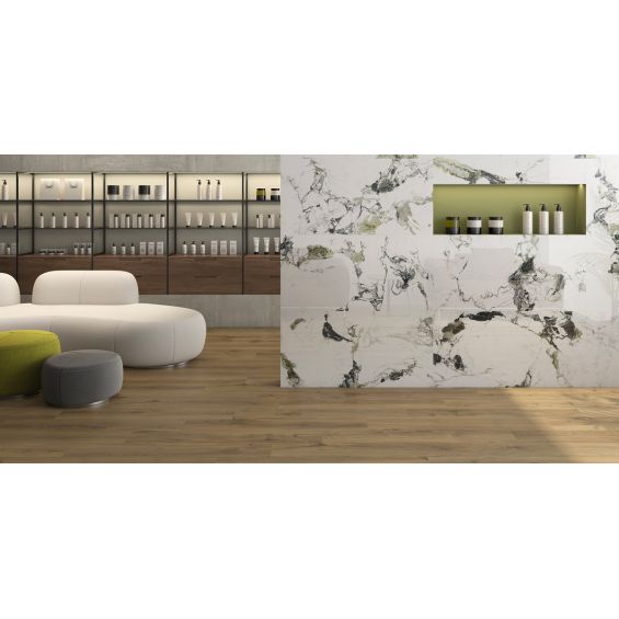 Carrelage sol imitation parquet Kornati naturel 25x150 cm