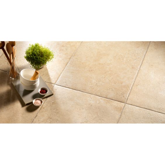 Carrelage sol effet pierre travertin Pianosa terre 30x60 cm