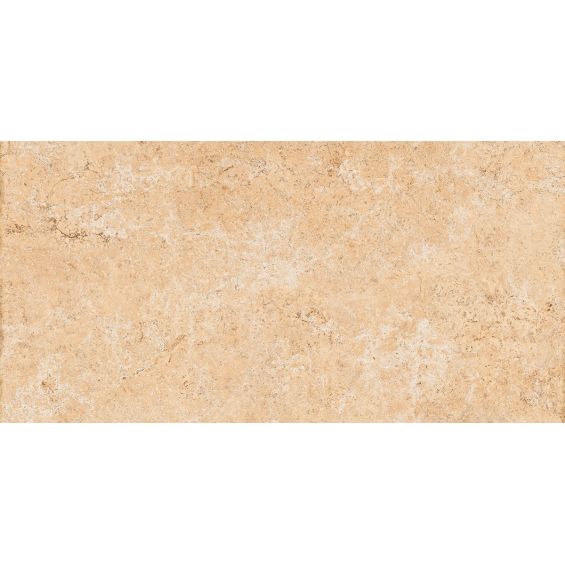 Carrelage sol effet pierre travertin Pianosa terre 30x60 cm