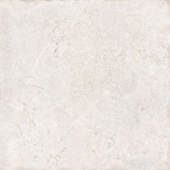 Carrelage sol effet pierre travertin Pianosa blanc grisé 60x60 cm