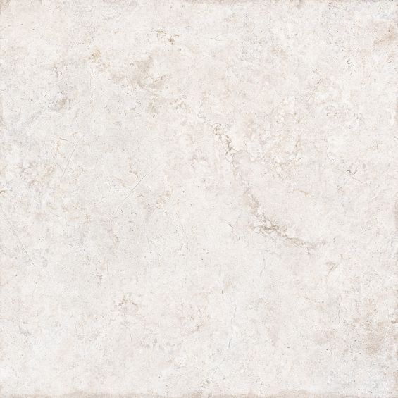 Carrelage sol effet pierre travertin Pianosa blanc grisé 60x60 cm