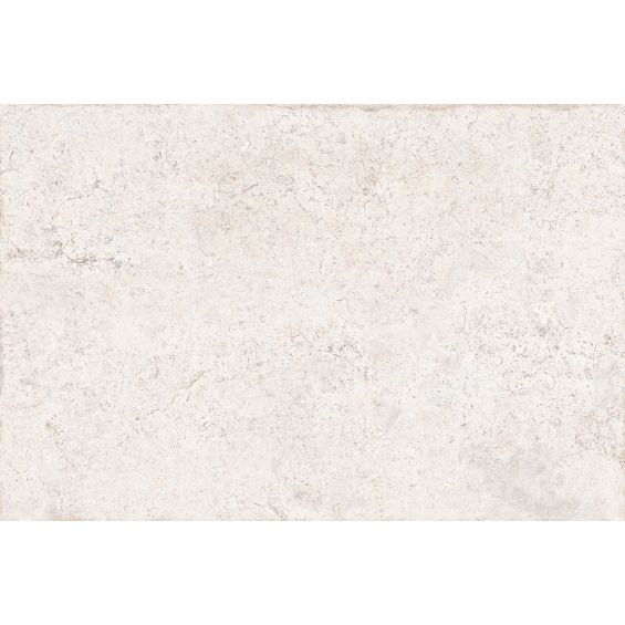 Carrelage sol effet pierre travertin Pianosa blanc grisé 60x90 cm