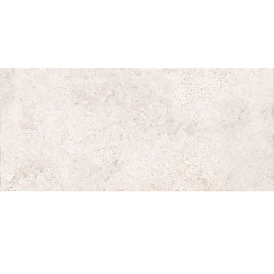 Carrelage sol effet pierre travertin Pianosa blanc grisé 30x60 cm