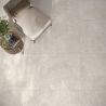Carrelage sol extérieur effet pierre travertin Pianosa blanc grisé R10 90x90 cm