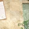 Carrelage sol extérieur effet pierre travertin Pianosa terre R10 60x60 cm