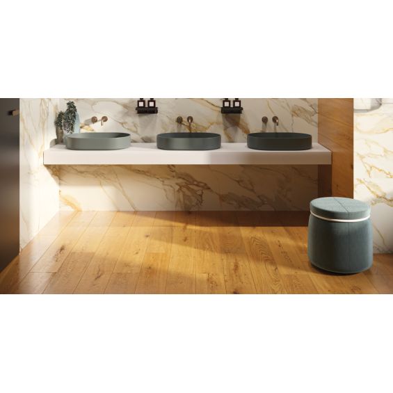 Carrelage sol imitation parquet Copernicia miel 20x120 cm