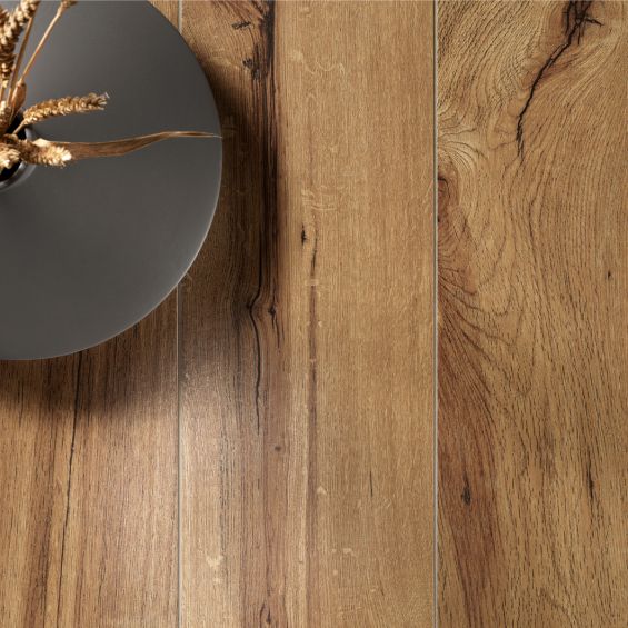 Carrelage sol imitation parquet Copernicia noisette 30x120 cm