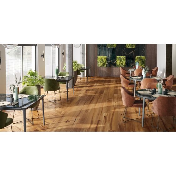 Carrelage sol imitation parquet Copernicia noisette 30x120 cm
