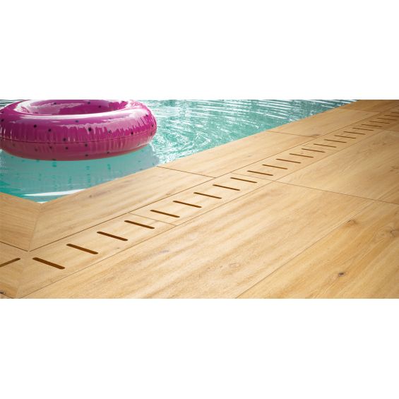 Carrelage sol extérieur effet bois Copernicia chêne R10 30x120 cm