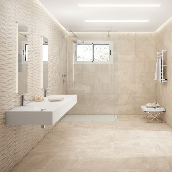 Carrelage mur Décor Quadro almond 32x62,5 cm