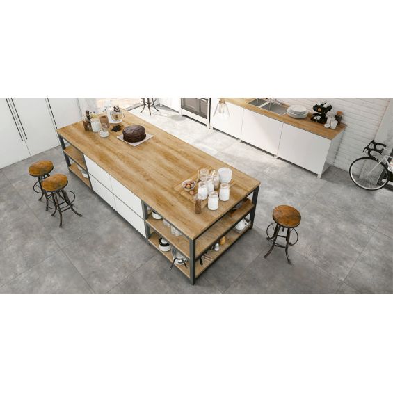 Carrelage fin sol Grestone fumo 80x80 cm